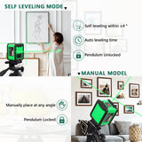 2 es Laser Level 4° Self-leveg hine Rechargeable Lithium Battery Leveg Tool Omnidirectional Ground Wall Sticker