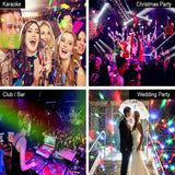 DMX512 Voice-activated Wedding 1/2/4PCS 540° Mobile Head Stage Lamps 7*12W Mini LED Sound Control DJ Party Performance Light