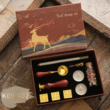 Set Vintage Kit Wedding Invitation Postcard Seag Wax Beads Seal Stamp Melting Gift Packing Box