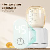 BEBEBAO Baby Bottle Warmer Portable Wireless Milk Heater 4 Levels Temperature Adjustable with 4pcs Adapters for Outdoor