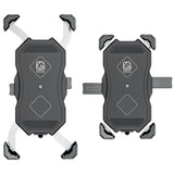 Waterproof Universal Adjustable Stainless Steel Motorcycle Phone Mount Holder Handlebar Rear-View Mirror Mounted 360 Rotation