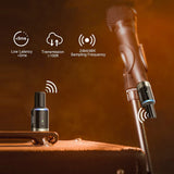 Lekato Mw-1 Wireless Microphone System Wireless Receiver Transmitter System Rechargeable Wireless Guitar 5.8Ghz Plug On Xlr