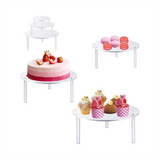 3Pack Clear Acrylic Stands,Cupcake Stand Cake Holder, Countertop Dessert Display Riser for Bakery,Birthday Wedding