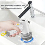 4 in 1 Kitchen Brush - USB Rechargeable Handheld Electric Rotary Scrubber. Household Cleaning Tool.