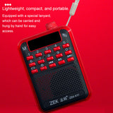 Portable FM Radio Mini Receiver Music Player Support Automatic Channel Search TF Card U Disk Play with LED Display
