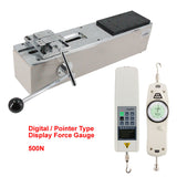 500N Digital Pointer Push Pull Force Gauge Manual Horizontal Harness Terminal Tension Tester Inspection hine Test Stroke 50mm