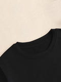 Letter Printed Casual Short-sleeved T-shirt For Women Street