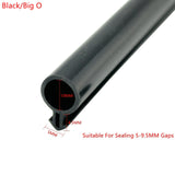 10M Plastic Steel Door Window Sealing Strip Silicon Rubber Door Window Seal Draft Stopper Hollow Bulb Barb Tubular Gasket O Type