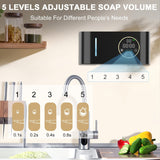 1pc Automatic Soap Dispenser, Liquid Soap Dispenser, Touchless Wall Mounted 5-speed Adjustable Soap Dispenser, 500Ml Large Capacity Bathroom Soap Dispenser, Suitable For Bathroom Without Drilling