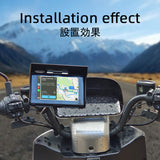 Waterproof 5 inch Motorcycle Navigator With Bulit-in Speaker Support Wireless CarPlay Android Auto Dual Bluetooth Mirror k