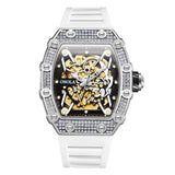 ONOLA Fashion Watch for Men Milky Way Star Sapphire Dial Luxury Steel Band Male Mechanical Wrist Watches Relogio Masculino