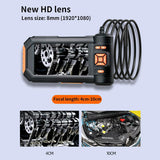 Premium HD 1080P Endoscope with 5'' LCD Screen - 8 Adjustable LEDs, Bracket & Dual-Lens Inspection Camera