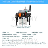 1200W Woodworking Double Side Gluing Portable Bander Curve Straight Edge Banding hine 220V