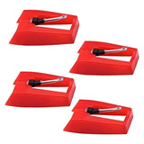 4 Pack Ruby Record Player Needle Turntable Stylus Parts Gramophone Vinyl Record Player Stylus