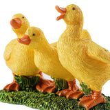 Three Little Duc Statues Cute Figurine Creative Lovely Duck Sculptures Resin for Garden Patio Lawn Yard Decor