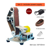 110V-220V Multifunctional Desktop Micro Mini Electric Belt Machine DIY Polishing Machine Fixed Angle Grinder