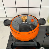 1pc, Pumpkin Micro Pressure Cooker (27.28cm), Creative Halloween Medical Stone Stockpot, Large Cooking Pot, Kitchen Utensils