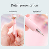 NBX 0.5mm Retractable Quick Dry Black Ink Fine Point Rolg Ball Gel Pen with 2 Refills for Writing Drawing School Office Home