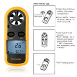 Medidor Digital Mano Pocket Smart Anemómetro Escala de la Velocidad del Viento Anti-lucha Medida,