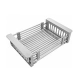 Stainless Steel Dish Drainer Adjustable Arms Drainer Drain Basket Insert Storage Organizer Drainer Fruit Vegetable Tray Drainer
