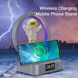 Magnetic Levitating Bluetooth Speaker ating Astronaut Speakers Sound Box with LED Light Show Wireless Charger New