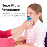 Portable Kid Exercise Grover Plastic Flute Dark Blue Training Whistle Nose Throat Controlling Speech Clarity New