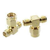 8 Pcs Male To Two RP SMA Female Triple T RF Adapter Connector 3 Way Splitter