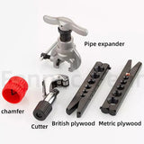 Air Conditioner Cutter Copper Pipe Reamer Eccentric Expander Tube Flaring CT-808AM-F Metric/Inch Refrigeration Repair Tool