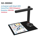 NETUM Book T101 Autofocus Document Scanner Max A4 A3 Size with Smart OCR Led Table Desk Lamp for Family Home Office