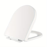 1pc Toilet Seat Cover, Bathroom Soft Close Elongated U Shape Toilet Bowl Lid, PP Thickened Toilet Cover