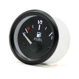 2'' 52mm Level Gauge, Pointer 12V Fuel Tank Meter with LED Backlight Rim Automotive Gauges for Universal Car Boat