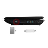 Portable DVD Player 9.8 Inches High Clarity TV Function Built-in Card Reader Swivel Screen Mobile Video VCD Players for Travel