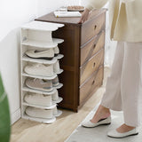 DIY Assembly 6 Layers Stand Shoe-Shelf Stackable Cupboards Rack Space Saving For Hallway Safety Shoe
