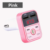 VIKEFON Bluetooth 5.0 FM Transmitter Receiver TF Handsfree Kit 2.1A Dual USB Charger Audio Wireless Car Adapter