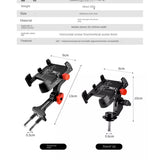 ESLNF Bicycle Mobile Phone Stand Aluminum Alloy Mountain Bike Anti-Shake Shock Absorption Navigation Bracket