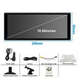 12-24V Multimedia Player for Most Vehicles 10.26 inch Toucreen Car Stereo with Apple CarPlay/Android Auto Mirror k
