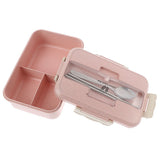 1000ML Portable Plastic Bento Box Leakproof Lunch Box Microwave Lunch Box Wheat Straw Dinner Ware Food Storage Container