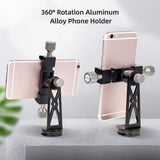 Multi-functional Holder Metal Clamp Tripod Mount Aluminum Alloy 1/4In for i Phone 15/14/13/12/11 Vlog Video