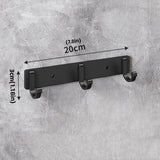 Modern hook, black aluminum towel rack, bathroom door wall hanging hanger, 1 piece