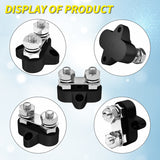 5/16" Terminal Studs M8 48V Junction Block Bus Bar Insulated Dual Heavy Duty Power Distribution Stud Positive Negative RV