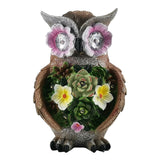Resin with Solar wer Lights Animal Garden Statue Waterproof Outdoor Owl Sculpture Housewarming Gifts