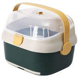 Baby Drying Rack Drainer, Portable Nursing Cutlery Box Container With Cover, Bottle Holder