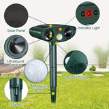 Solar ultrasonic animal - outdoor waterproof pest repellent with M sensor