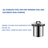 Stainless steel pressure steam sterilizer sterilization pot portable laboratory 12L18L24L