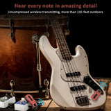 summina 5.8G Wireless System Audio Digital Guitar Transmitter Receiver Built-in Rechargeable Battery 100Feet Transmission