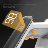 For Garden 21V Cordless Electric Lawn Mower Retractable Household Handheld Rechargeable Trimming Tool with Lcd Display