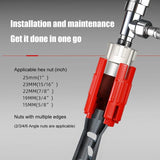 Multi-function Large Opening Short Handle Bathroom Water Pipe Universal Wrench Adjustable Aluminum Alloy Repair Tool
