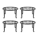 4 Pieces Of Indoor And Outdoor Metal Rust-Proof Plant Stand, Classic Flower Pot Stand