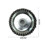 8 inch Garden Weed Steel Wire Brush Break-Proof Rounded Edge Weed Trimmer Edge Head for Power Lawn Mower Grass Trimmer Strimmer