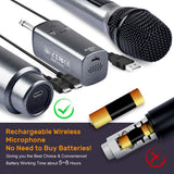 Professional Handheld Mic Wireless K380S UHF Handheld Wireless Microphone Mic 2 Mic &amp; 1 Receiver For Family KTV Show Meeting